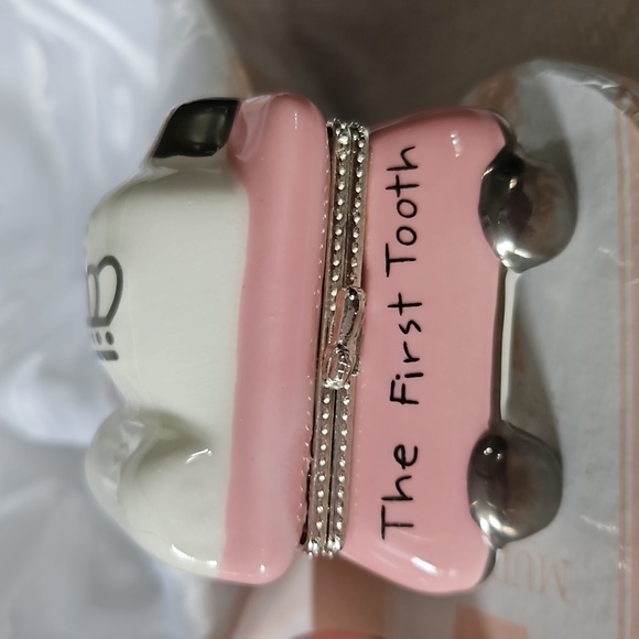 MUD PIE Baby Girl 1st Curl & 1st Tooth Trinket Keepsake Box Set - Picture 5 of 7